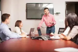 salesman pitching