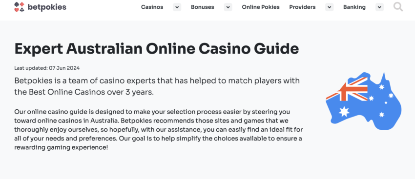 Created in 2020 by John Gold the BetPokies gambling review portal has gained tremendous popularity and the trust of Aussie gamblers, who finally have a reliable source of all kinds of gambling information.